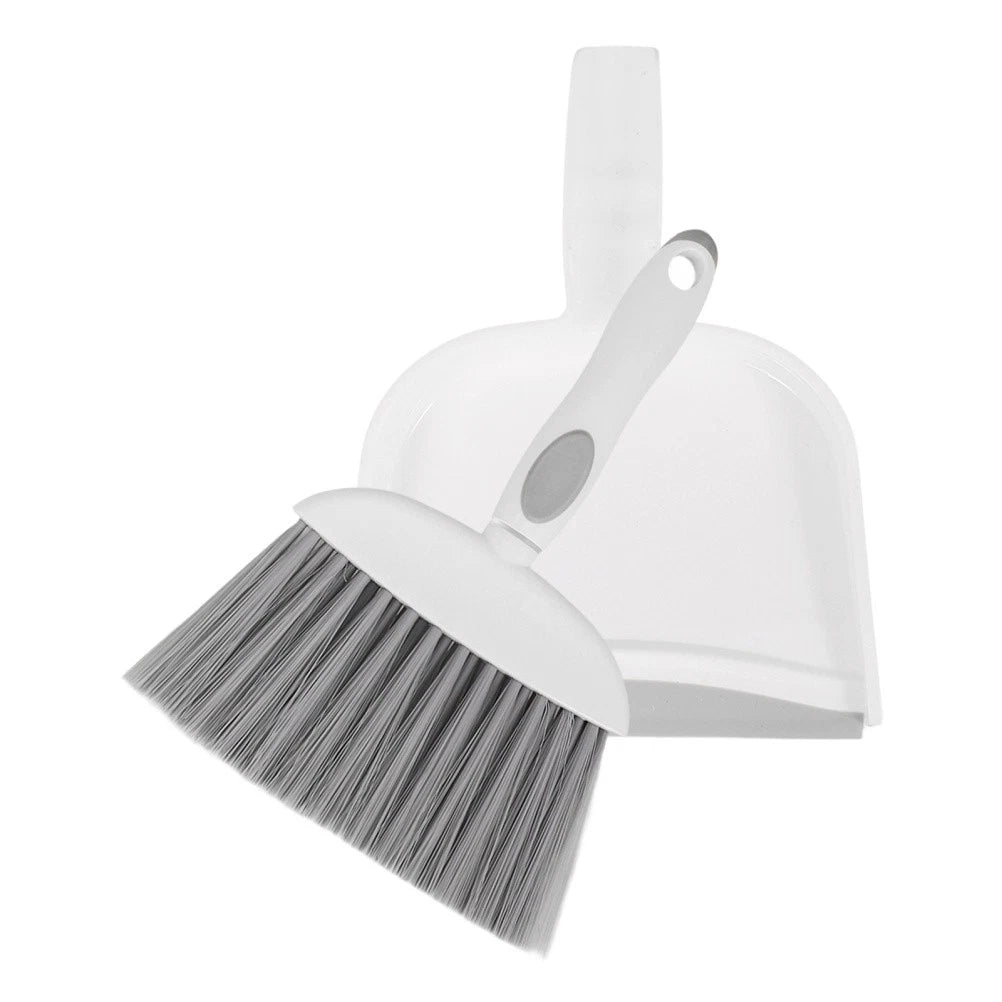 1 Set Small Broom Dustpan Kit Desktop Whisk Broom Brush And Waste Bin Tabletop