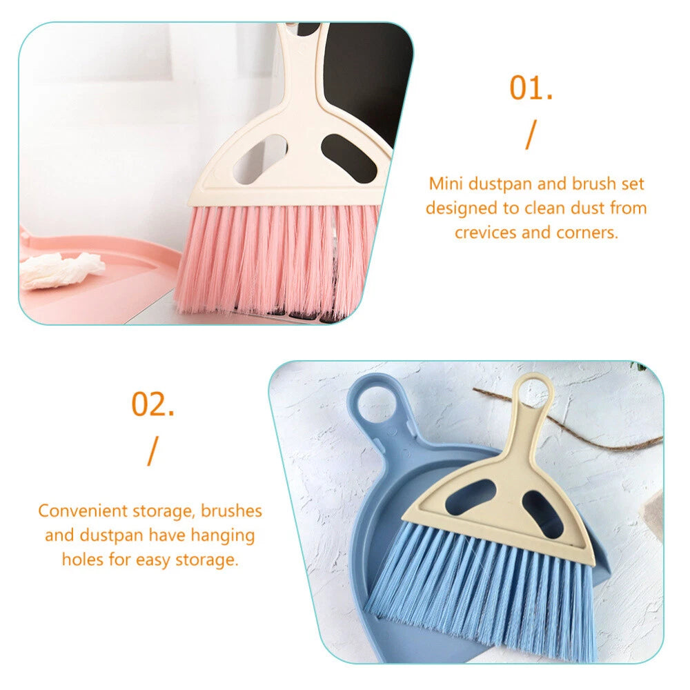 Sets Mini Broom And Dustpan Computer Desktop Scrubbers Cleaning Supply
