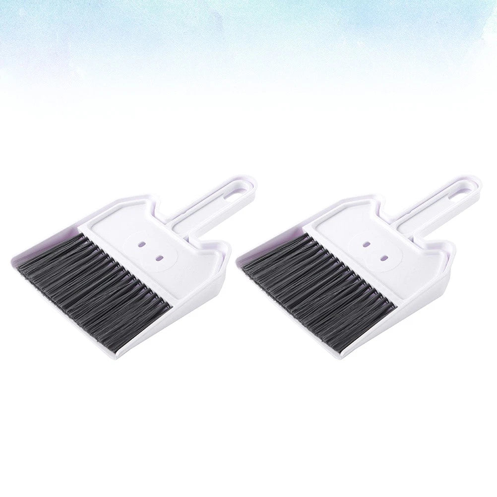 2 Sets Keyboard Cleaning Brush Child Desktop Dust Cleaner Broom and Dustpan