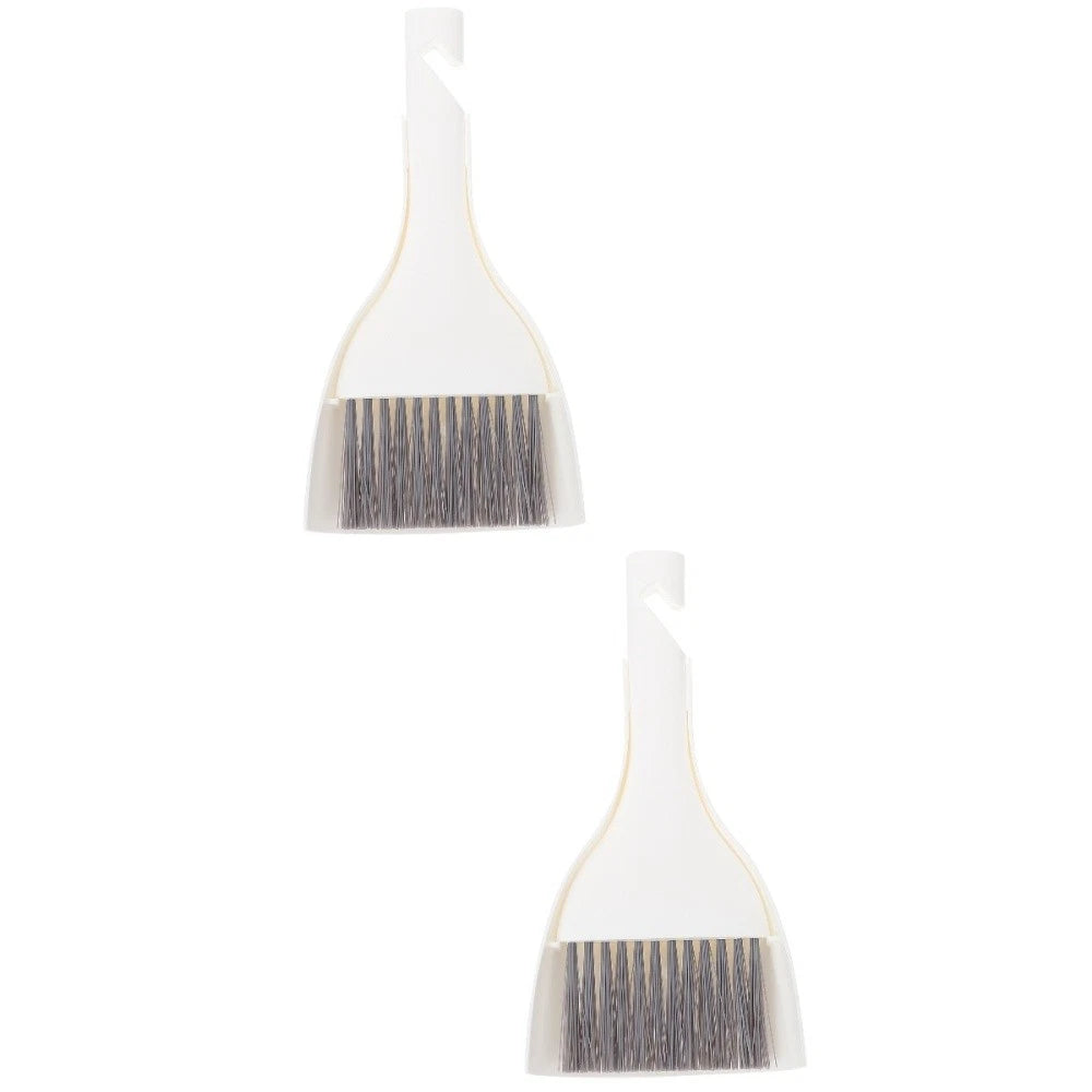 2 Sets Mini Dustpan Broom Desktop Cleaner Small Brush for Cleaning