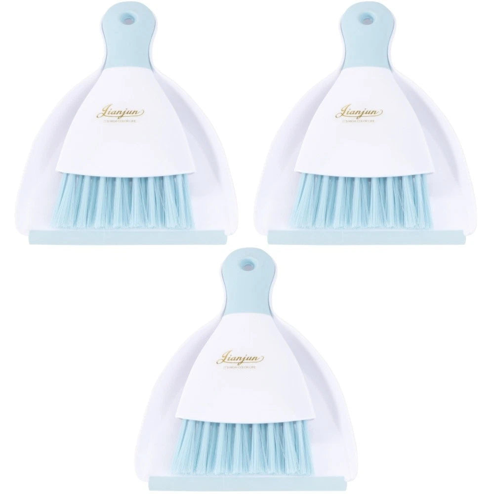 3 Count Convenient Small Dustpan Set Desktop Cleaner Cleaning Tools