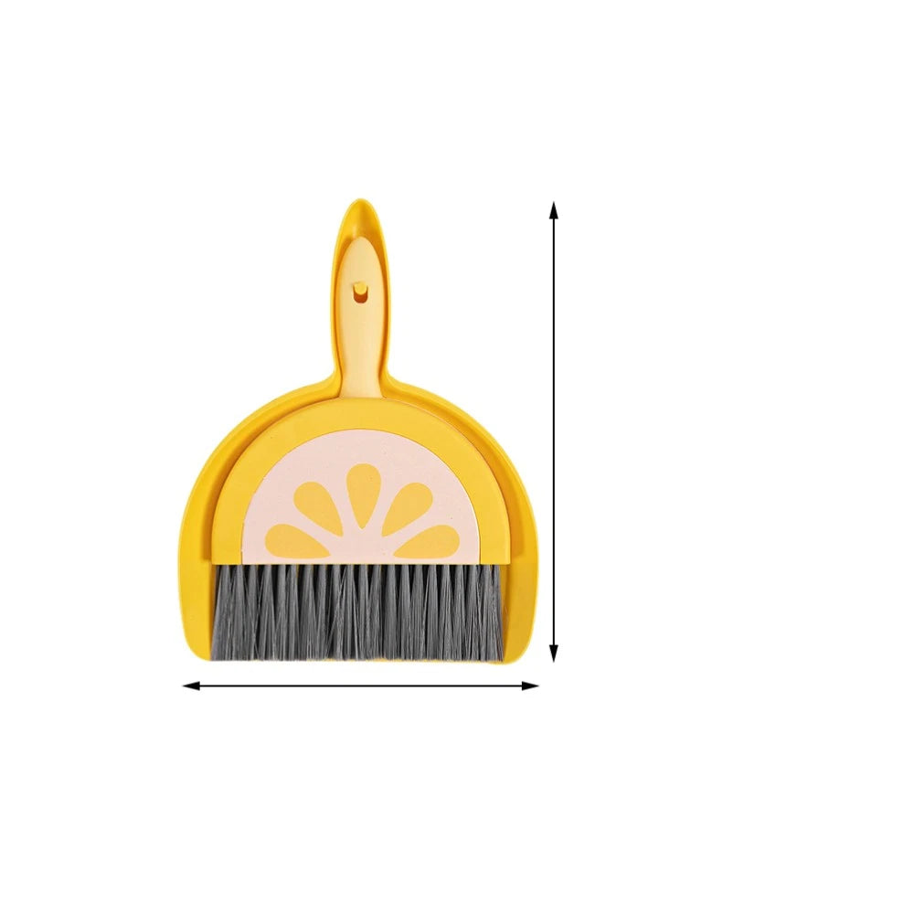 3 Sets Fruit Mini Broom Child Cleaning Tools for Housekeeping Dustpan