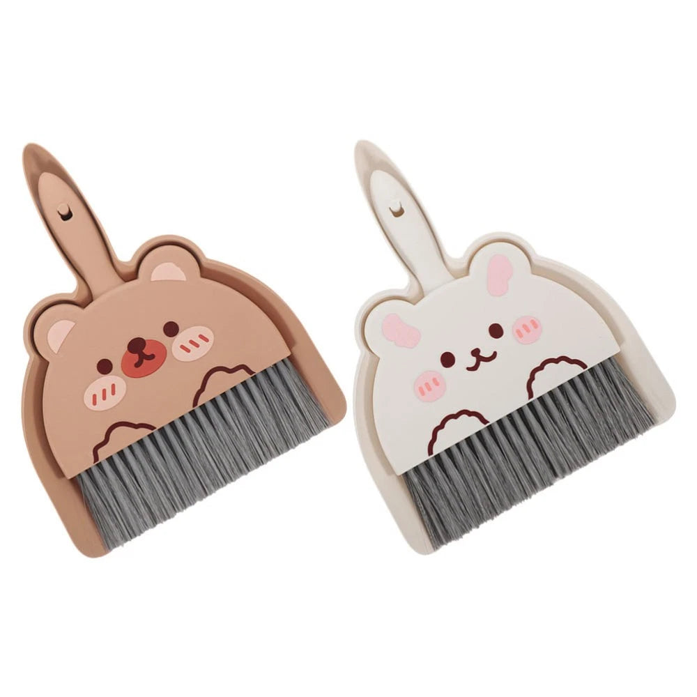 2 Set of Tabletop Brush Set Dining Sweeper Table Cleaning Tool Broom Dustpan