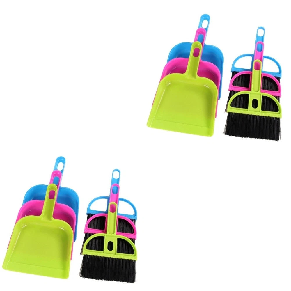 2 Count Keyboard Cleaner Kit Sweeping Brush and Dustpan Set Mini Broom with