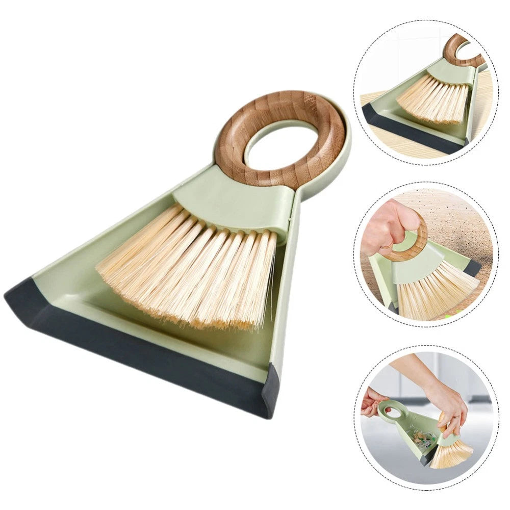 Mini Broom Dustpan Set Keyboard Brush and Duster for Car Air Vent