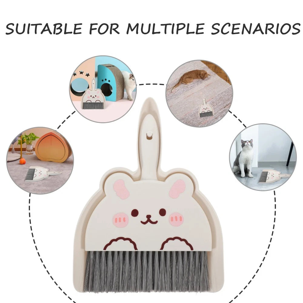 Mini Broom Set Child Cleaning Brushes for Household with Standing Dustpan