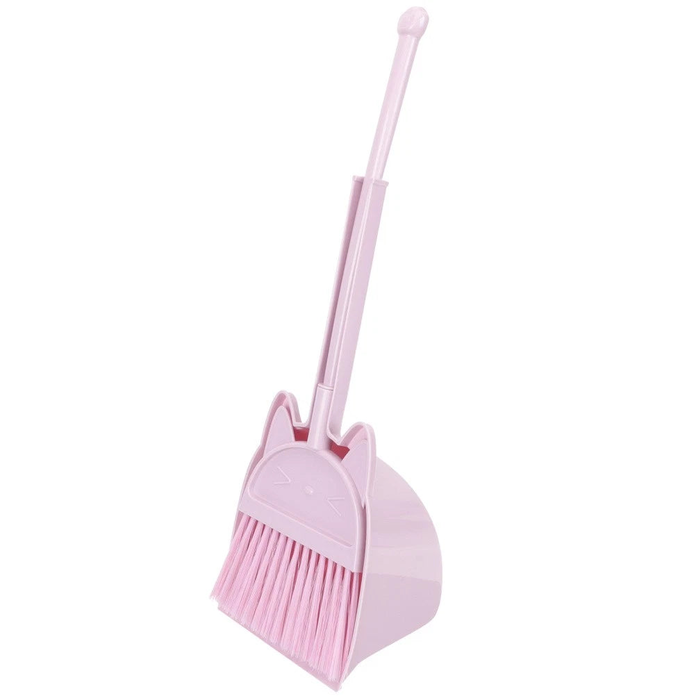 Children's Broom Set Childs Sweeping Brush Cleaning Toy Toddler Dustpan