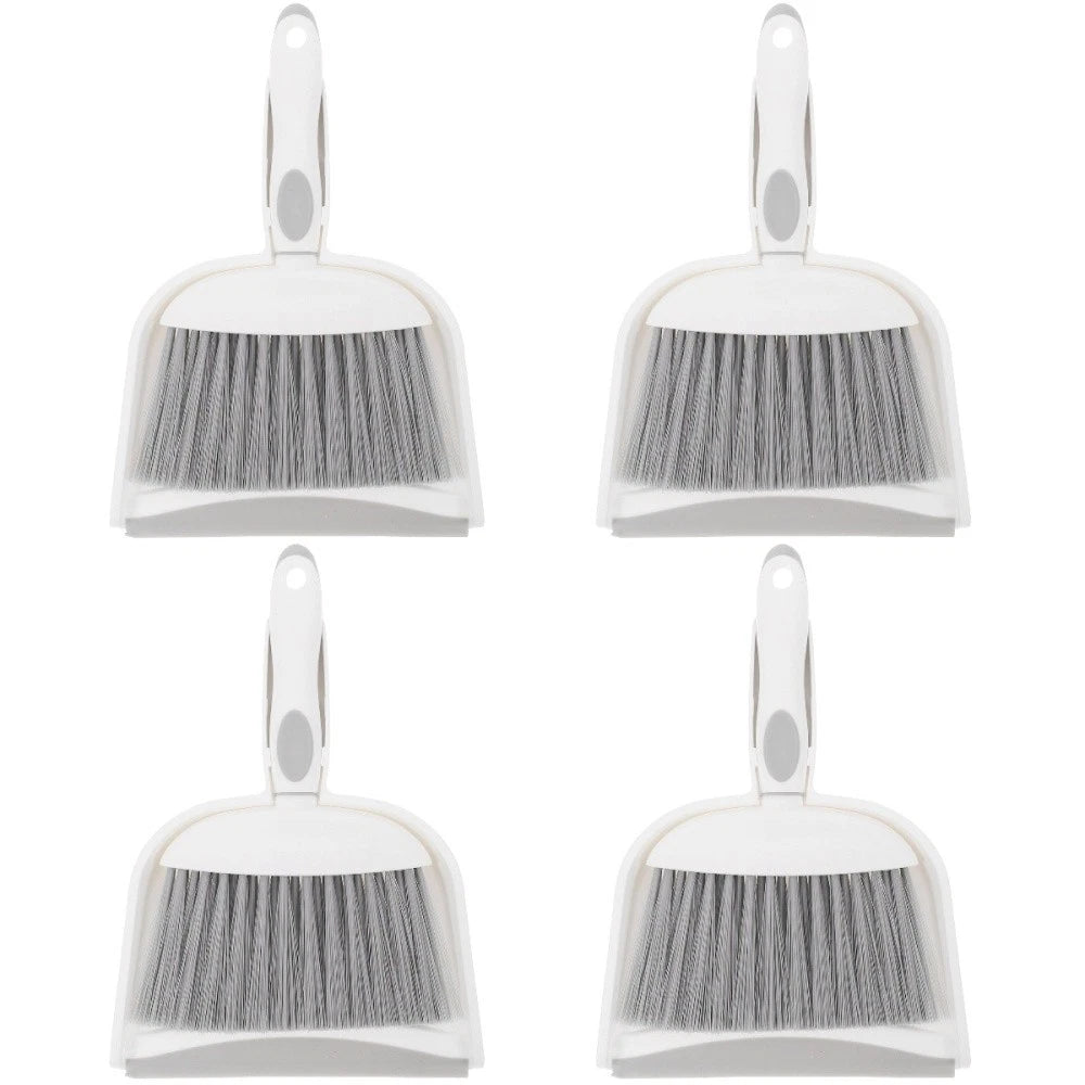 1 Set Small Broom Dustpan Kit Desktop Whisk Broom Brush And Waste Bin Tabletop