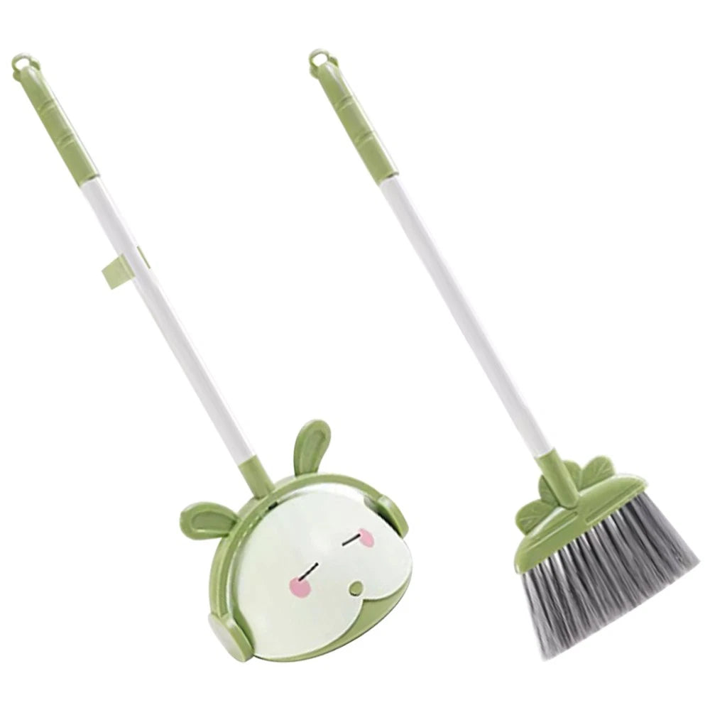 Children's Broom Set Toddler Handheld Small with Dustpan Kids Sweeper