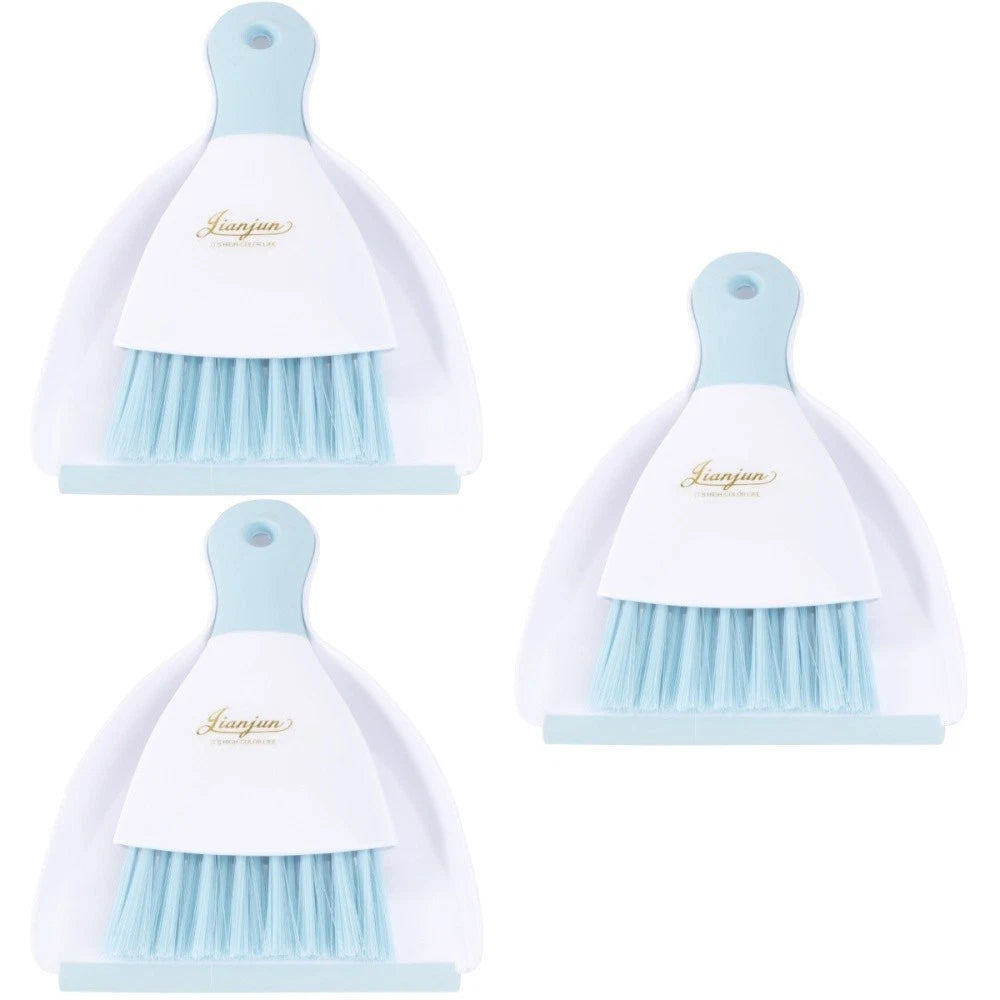 3 Count Convenient Small Dustpan Set Desktop Cleaner Cleaning Tools