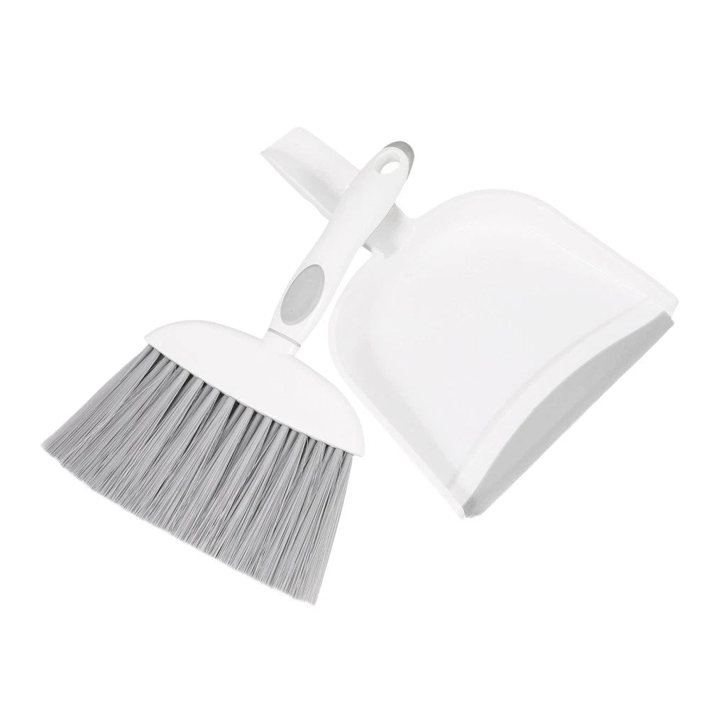 1 Set Small Broom Dustpan Kit Desktop Whisk Broom Brush And Waste Bin Tabletop