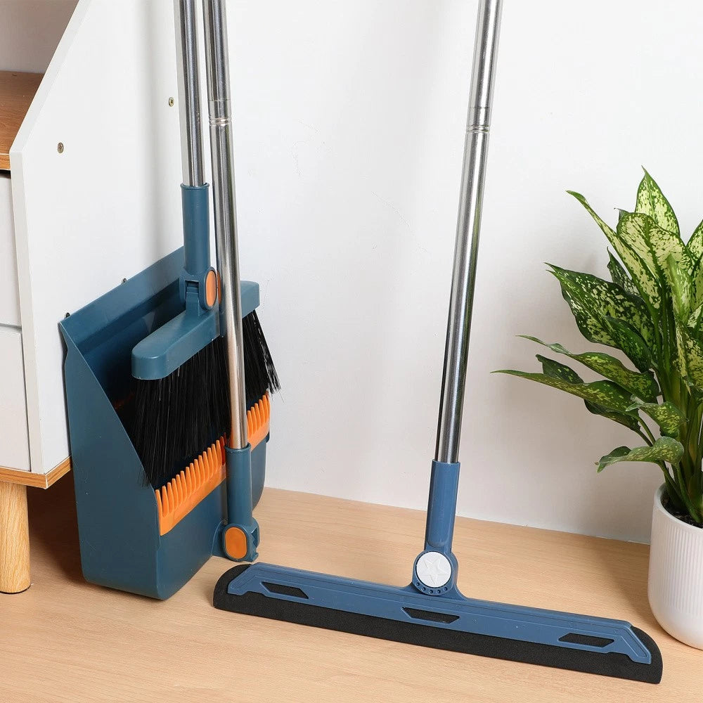 3pcs/set Long Handle Dustpan and Broom Set Dust Pan Brush Set Indoor Home Garden