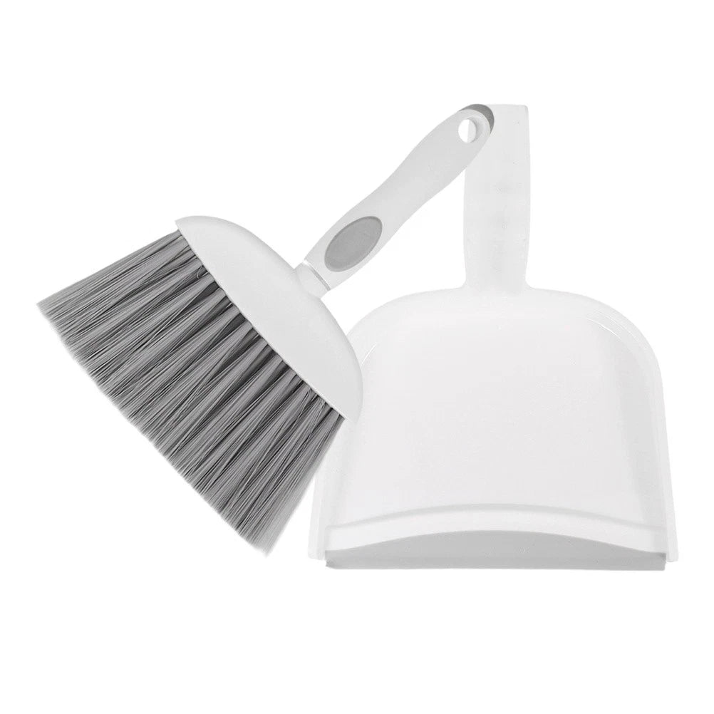 1 Set Small Broom Dustpan Kit Desktop Whisk Broom Brush And Waste Bin Tabletop
