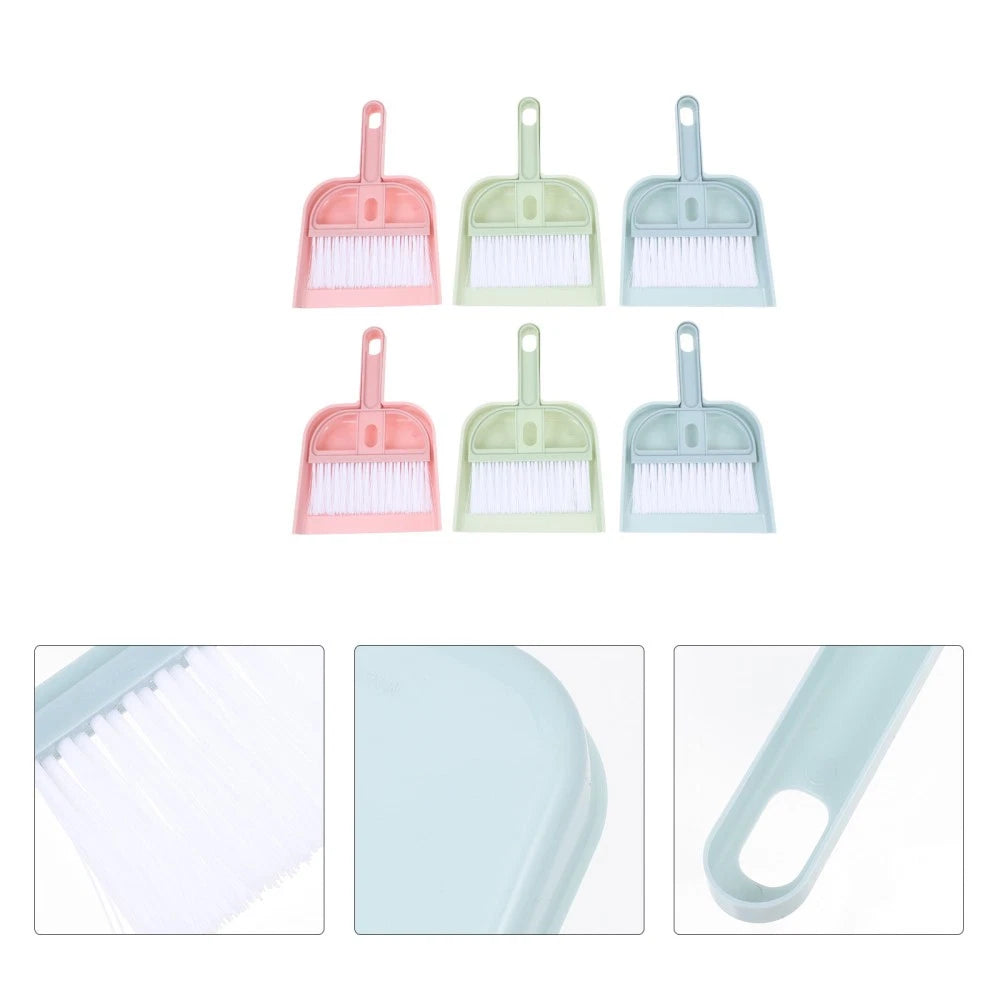 6 Sets Cleaning Artifact Set Broom With Shovel Dustpan And-