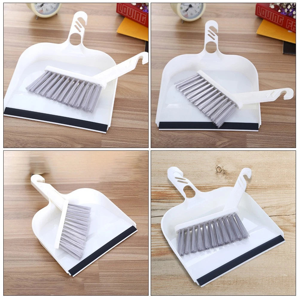 2 Sets Kitchen Cleaning Desktop Broom Mini Dustpan and Brush Child