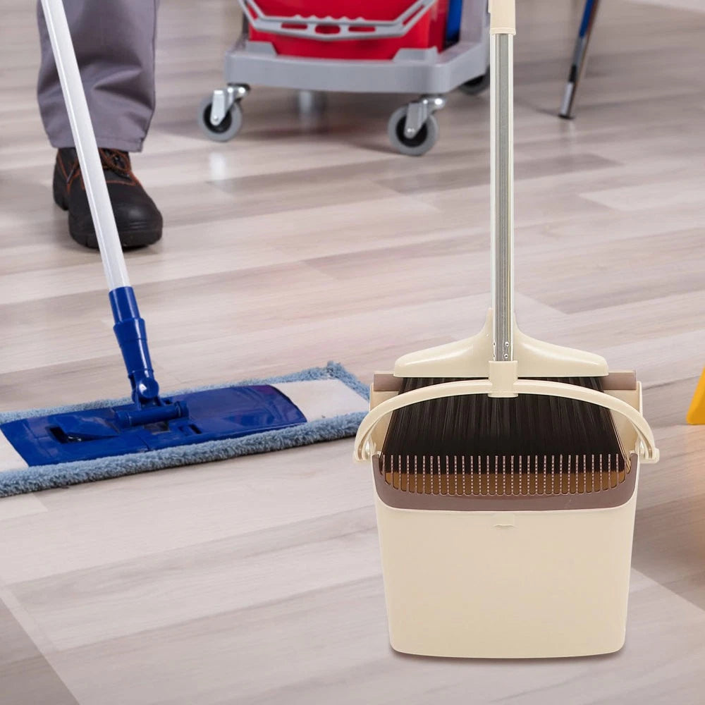 Broom Dustpan Set Office Stainless Steel Small Brushes for Cleaning