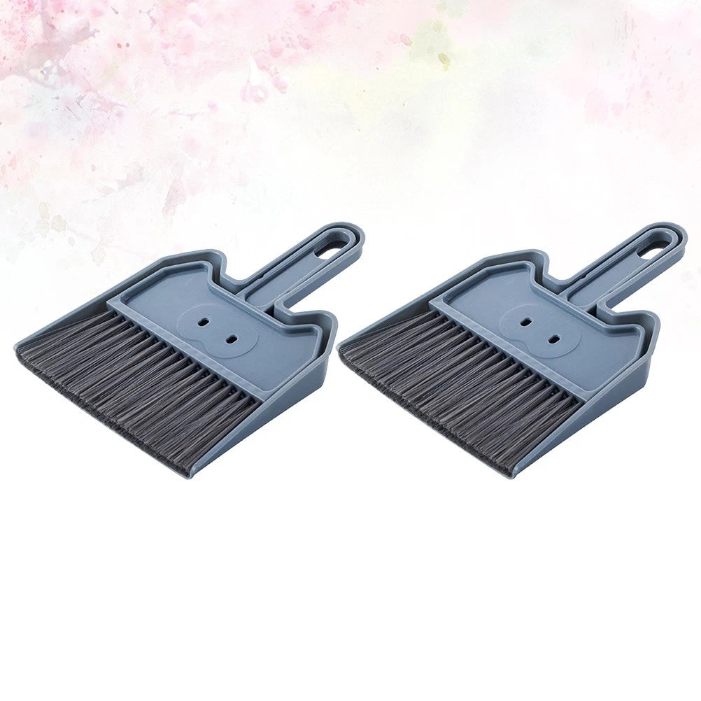 2 Sets Keyboard Cleaning Brush Child Desktop Dust Cleaner Broom and Dustpan
