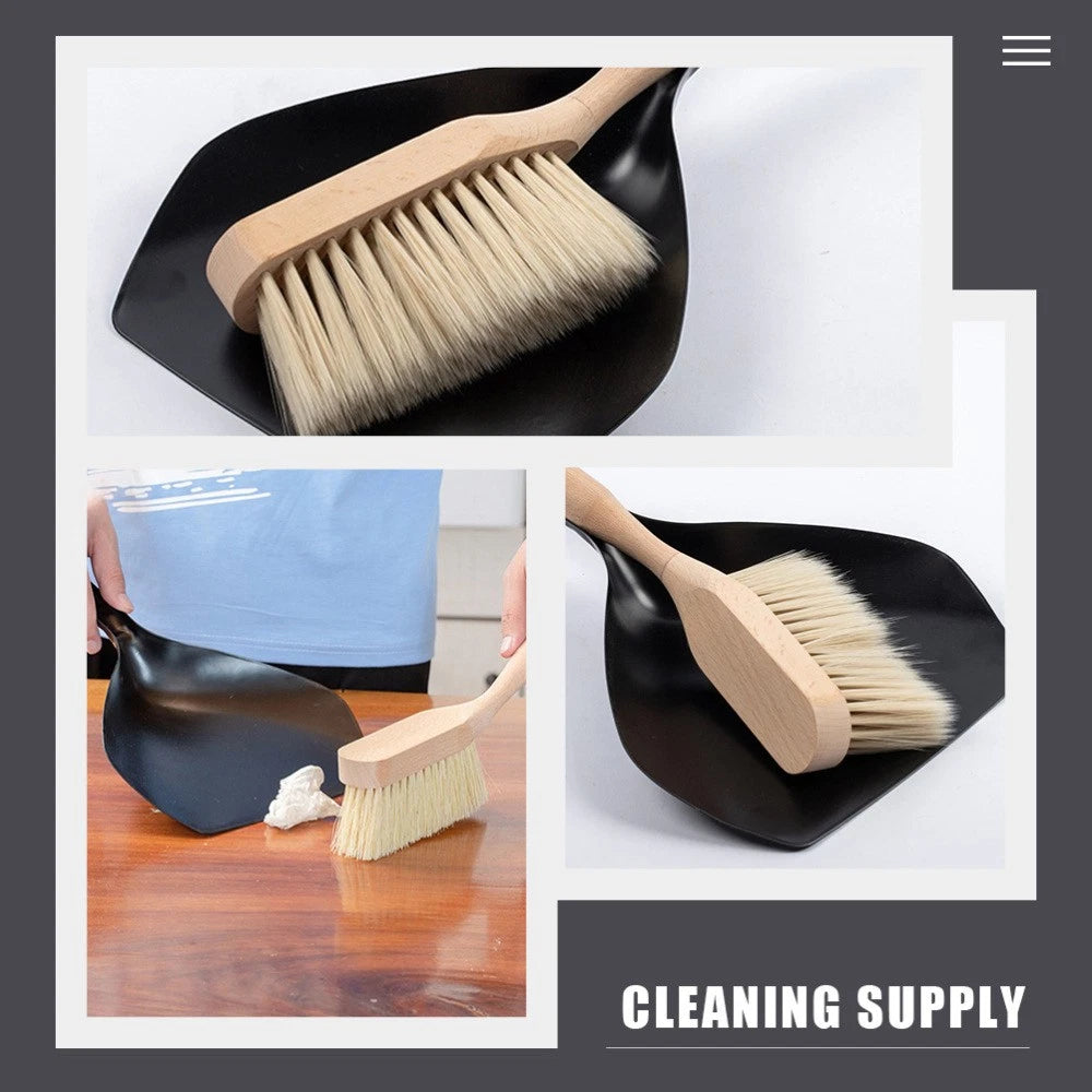 Garbage and Broom Set Sweeping Brush Dustpan Small Child Mini Portable