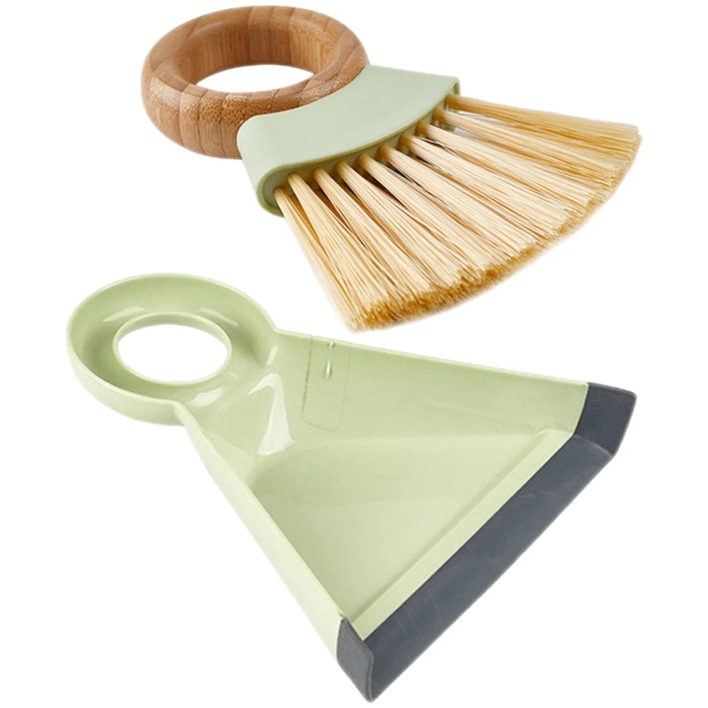 Mini Broom Dustpan Set Keyboard Brush and Duster for Car Air Vent