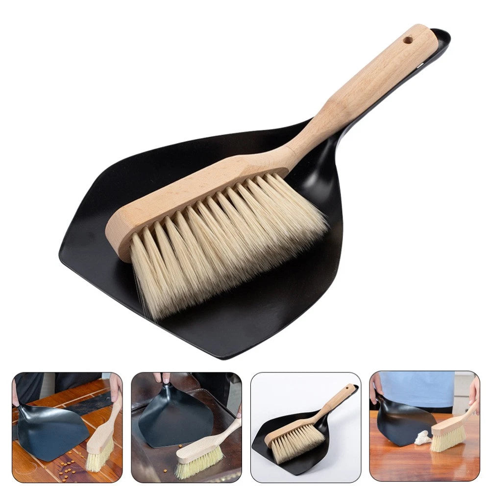 Garbage and Broom Set Sweeping Brush Dustpan Small Child Mini Portable