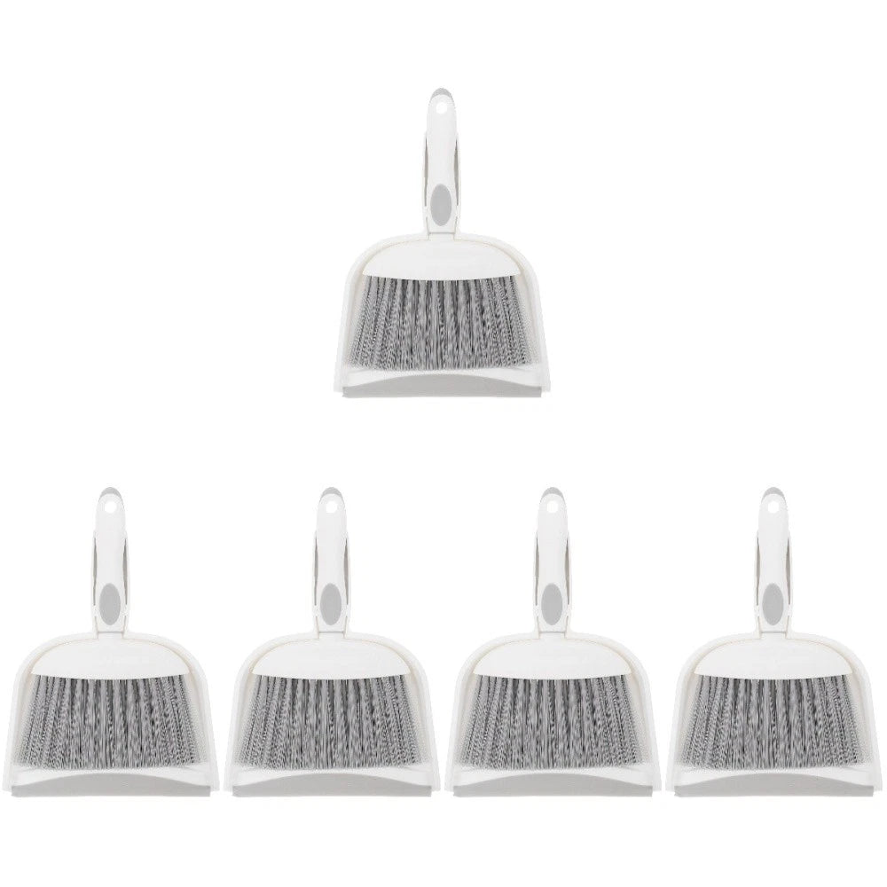 1 Set Small Broom Dustpan Kit Desktop Whisk Broom Brush And Waste Bin Tabletop