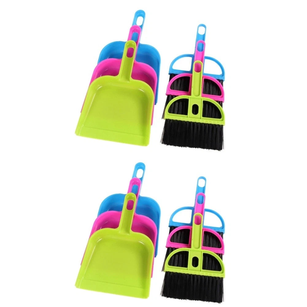 2 Count Keyboard Cleaner Kit Sweeping Brush and Dustpan Set Mini Broom with