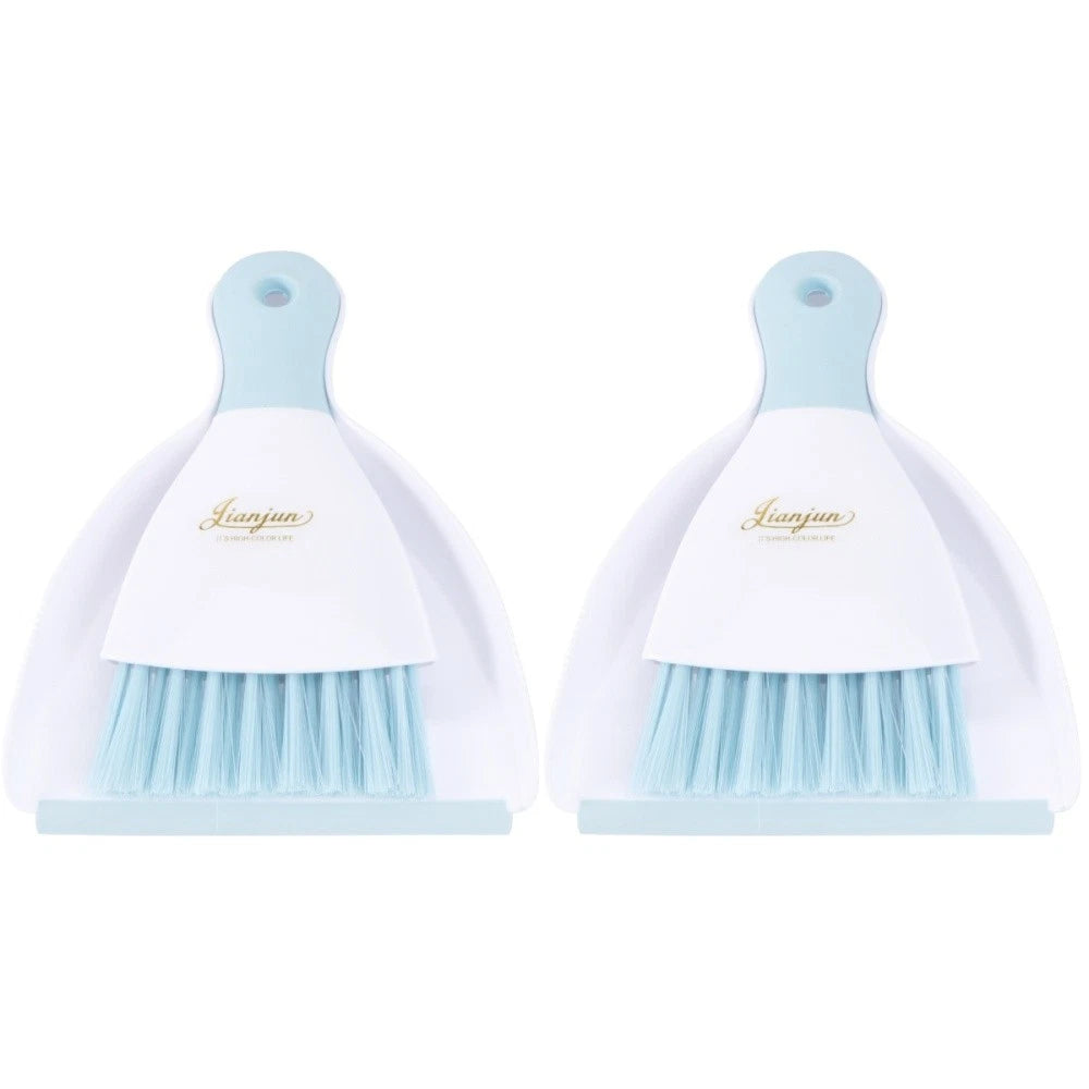 2 Pieces Convenient Small Dustpan Set Cleaning Broom Desktop Cleaner