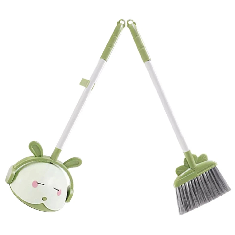 Children's Broom Set Toddler Handheld Small with Dustpan Kids Sweeper