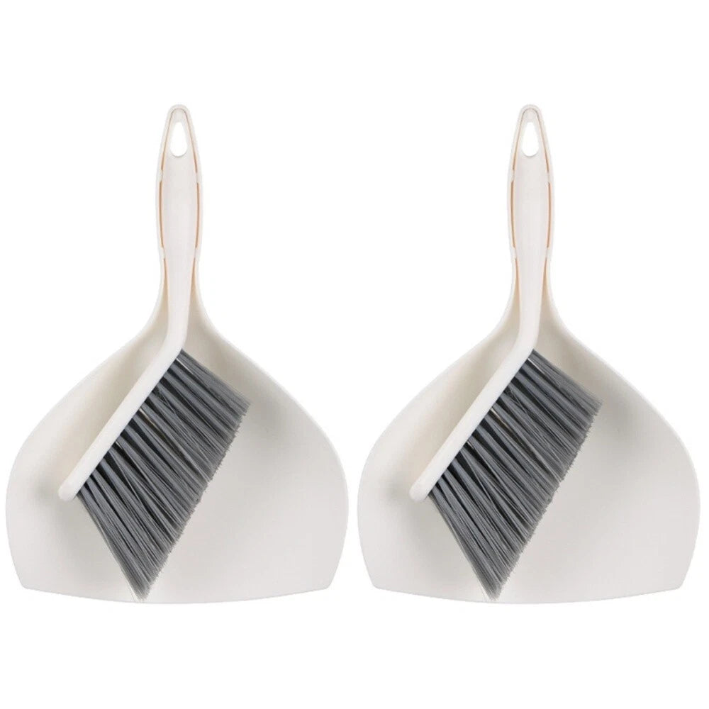 2 Sets Mini Dustpan Broom and Desktop Child Hand Household Cleaning Tools