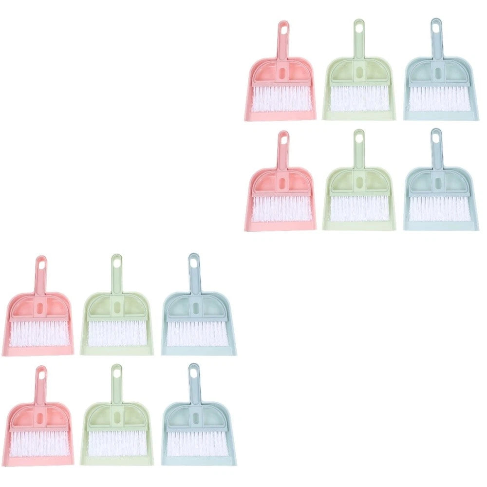 6 Sets Cleaning Artifact Dust Pan Brush Miniature Broom and Dustpan Tiny