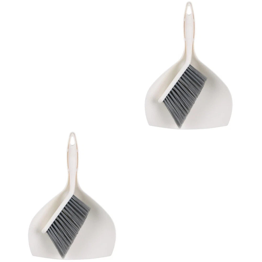 2 Sets Mini Dustpan Broom and Desktop Child Hand Household Cleaning Tools