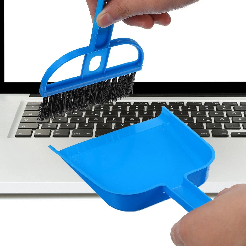 3 Sets Of Household Desktop Pet Cage Small Brooms Dustpans Small Dustpans Brooms