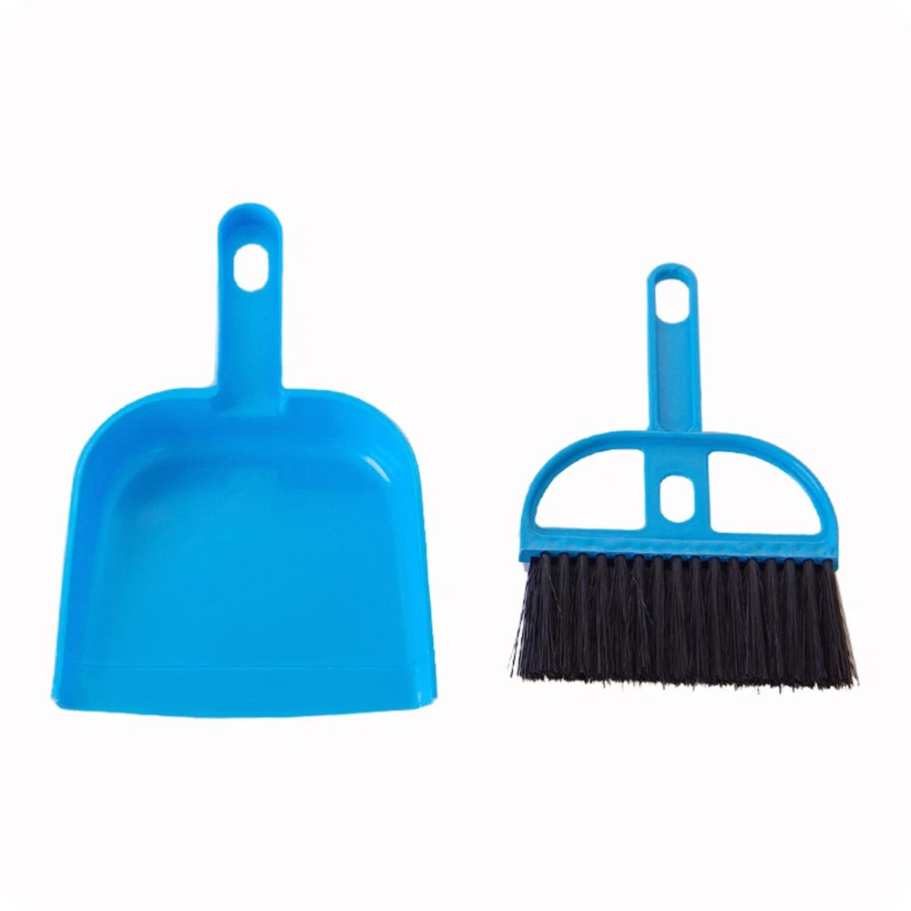2 Count Keyboard Cleaner Kit Sweeping Brush and Dustpan Set Mini Broom with