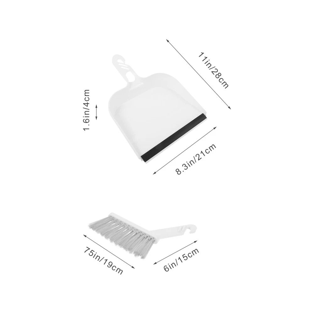 Mini Desktop Broom Set Child Small Dustpan and Brush Handheld with Portable