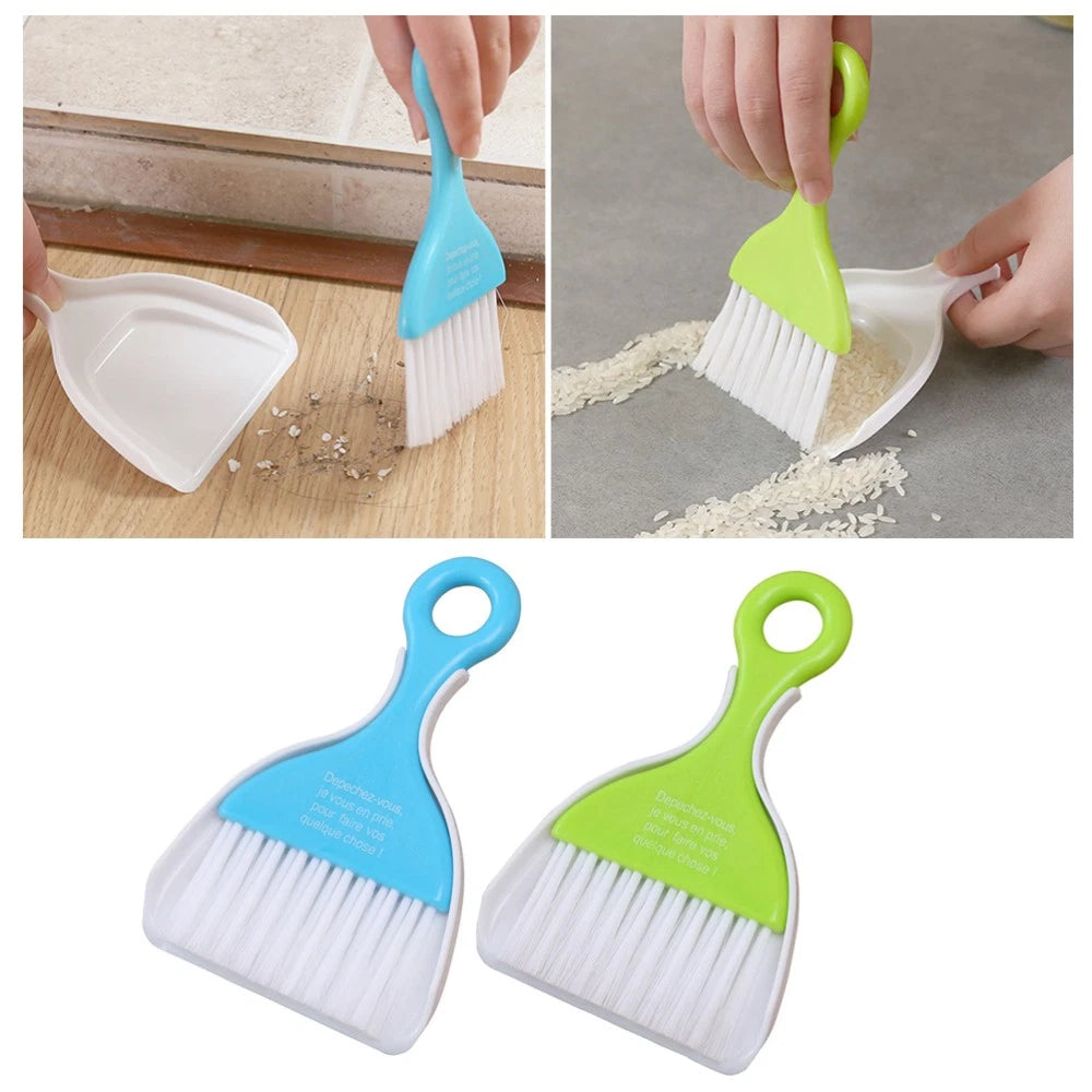 2 Sets Dust Removal Broom Child Keyboard Small Table Top Dustpan