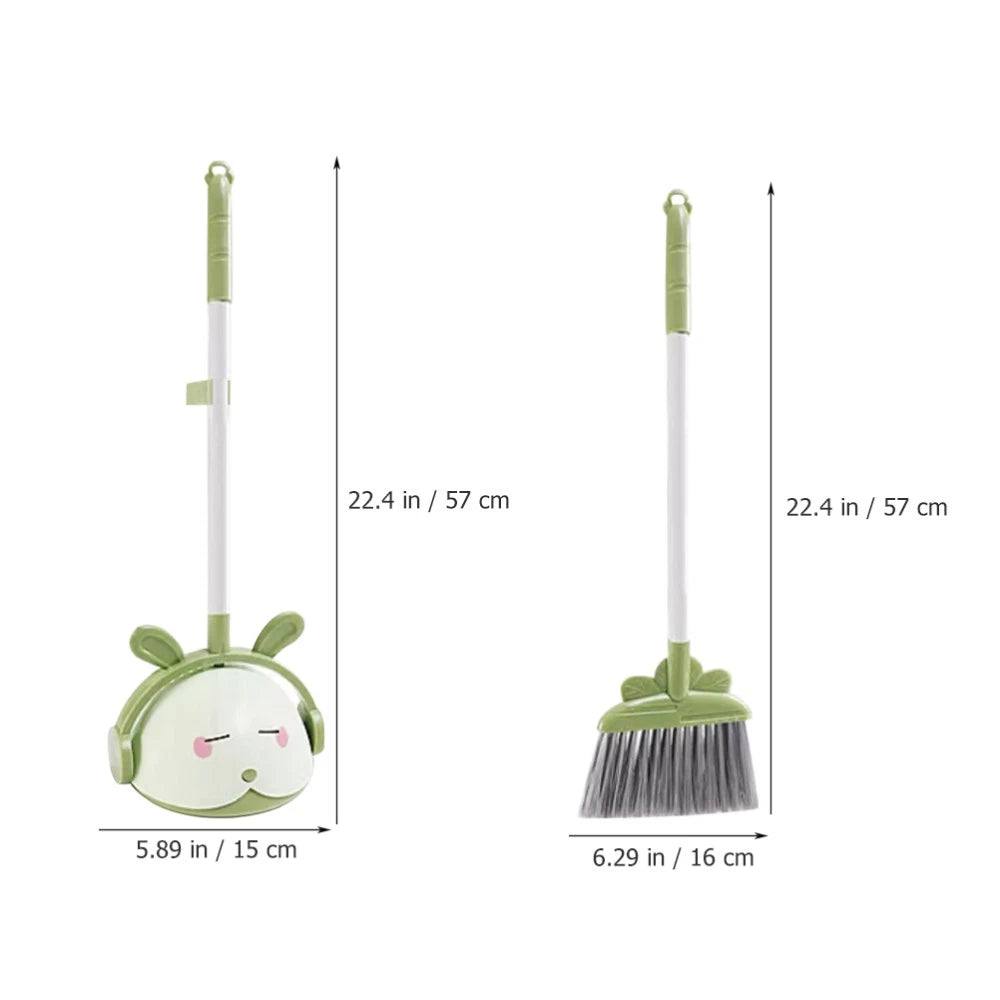 Children's Broom Set Toddler Handheld Small with Dustpan Kids Sweeper