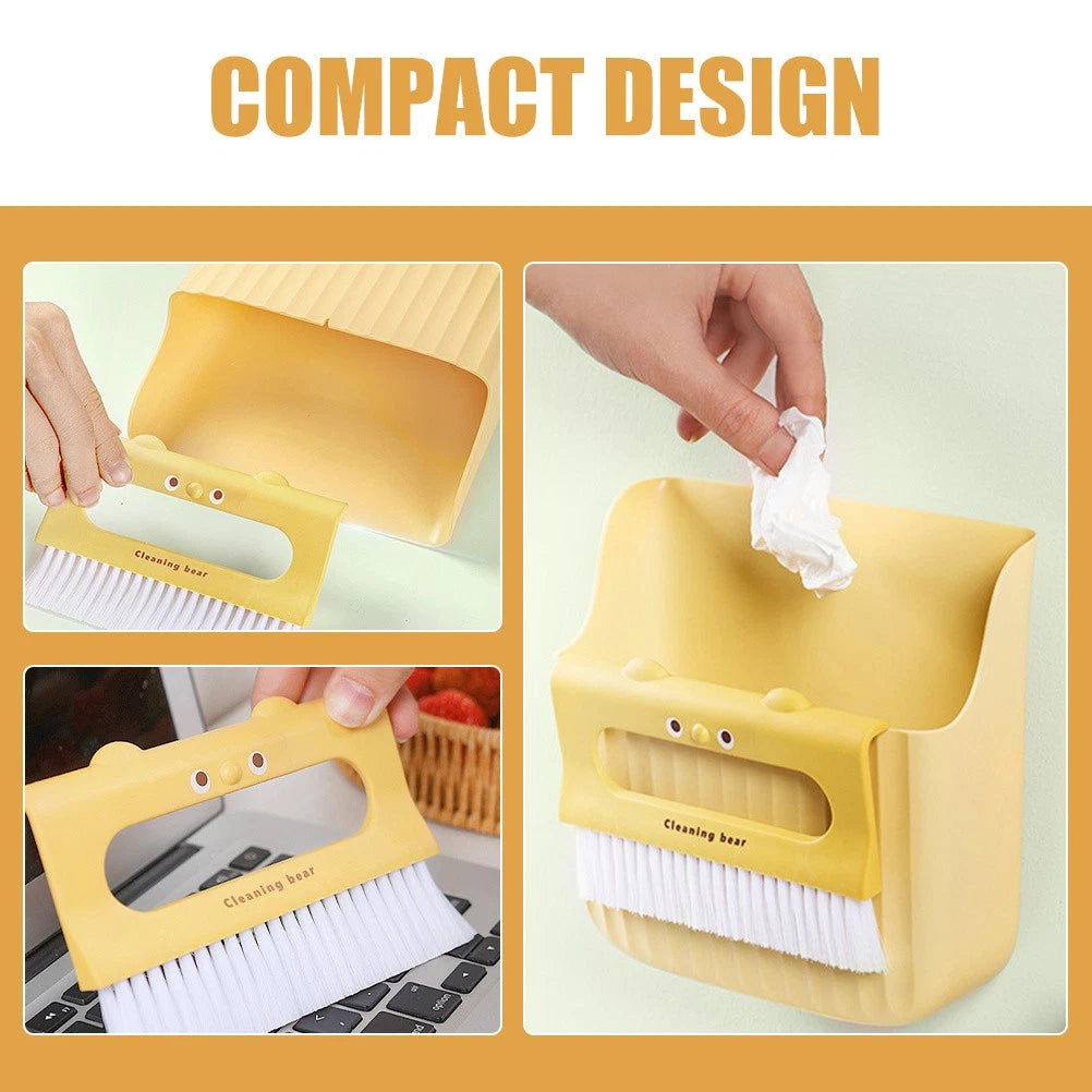Cleaning Broom Set Mini Desk Brush Dust Pan and Brushes Counter Top