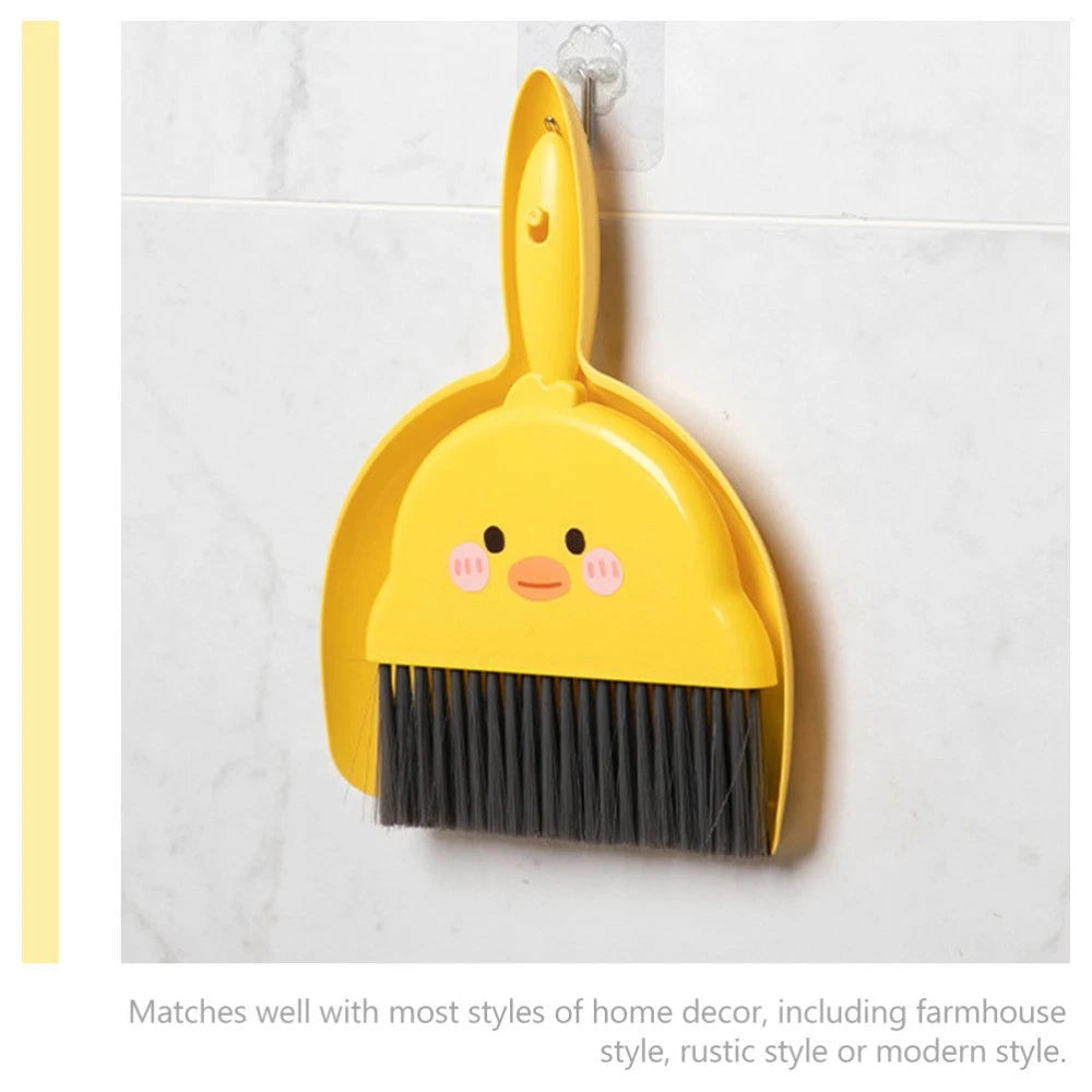 2 Sets Dustpan and Brush Mini Broom Child Pupils Desktop Cleaning