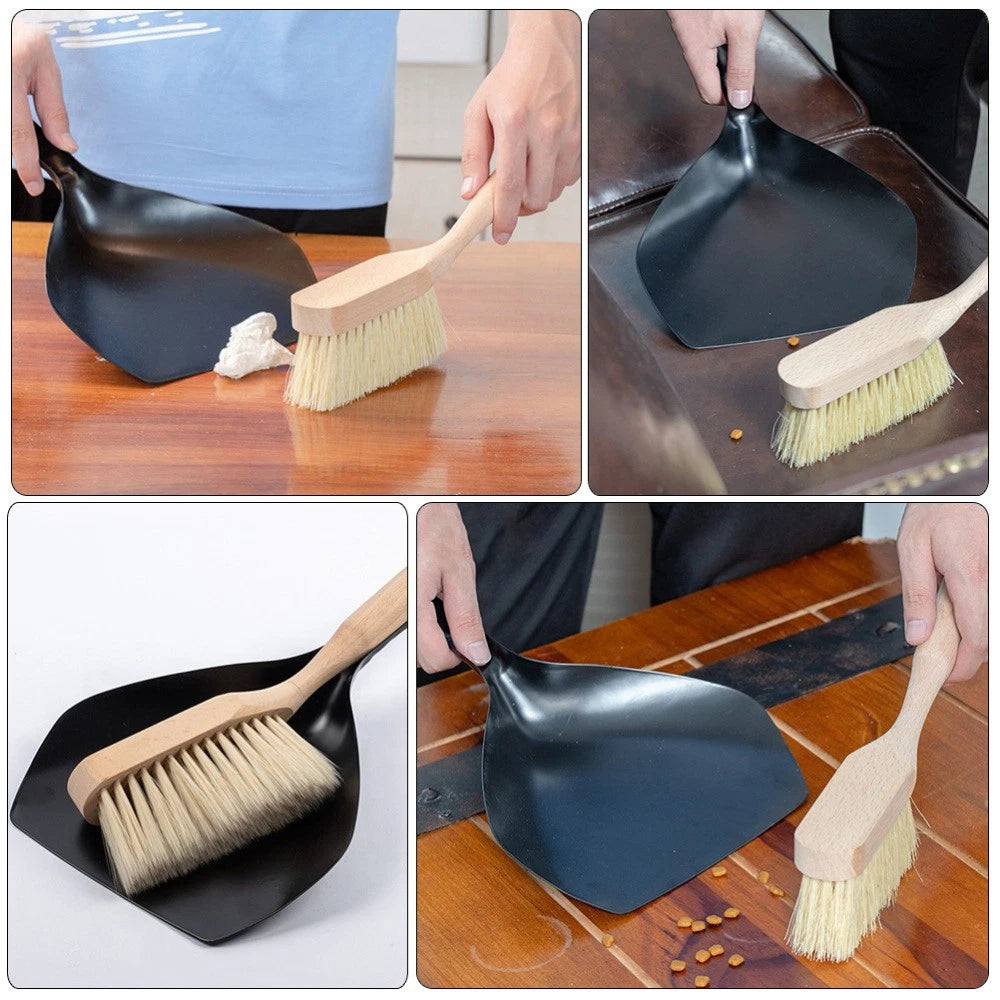 Garbage and Broom Set Sweeping Brush Dustpan Small Child Mini Portable