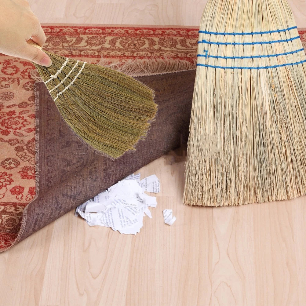 2 Pcs Desktop Duster Broom Set Cleaning Office Baby Small Dustpan