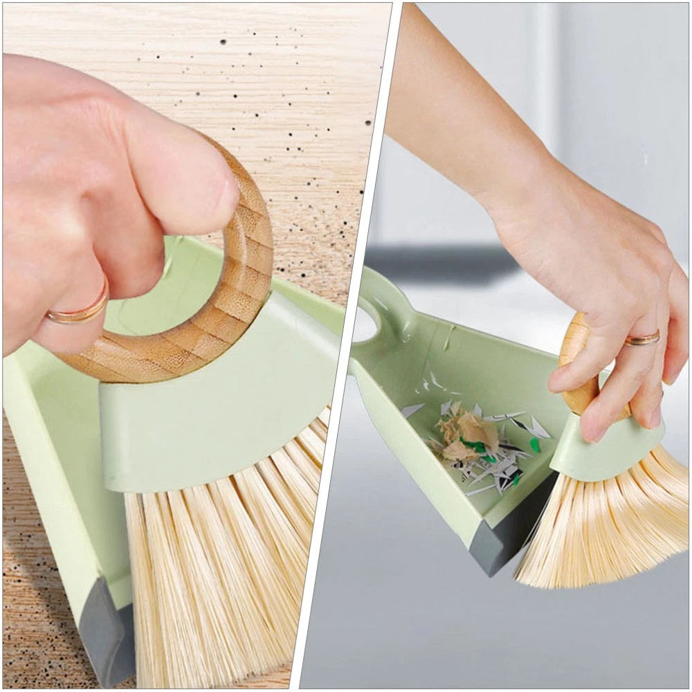 1 Set Mini Cleaning Brush and Dustpan Table Sweep Broom for Computer Keyboard