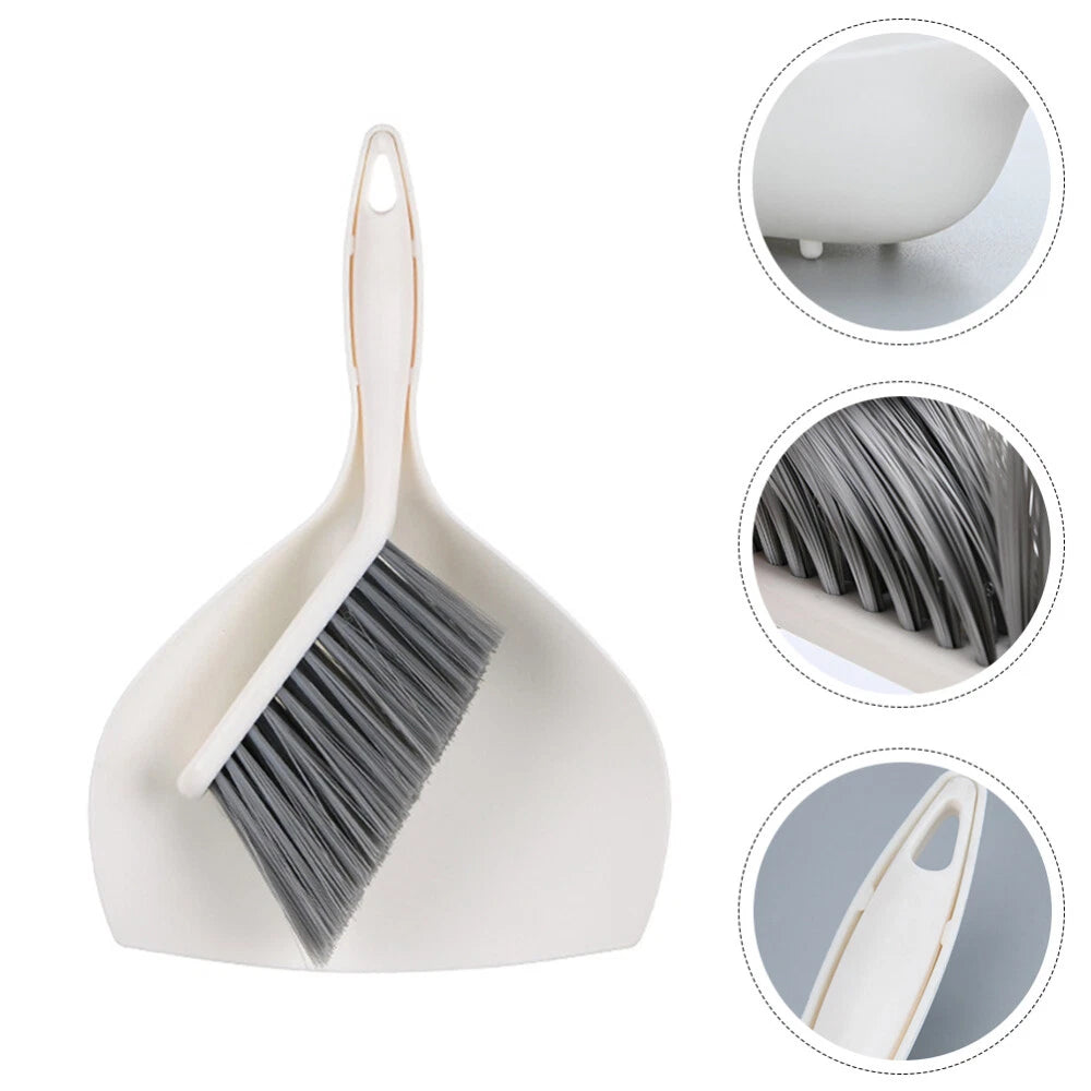 2 Sets Mini Dustpan Broom and Desktop Child Hand Household Cleaning Tools