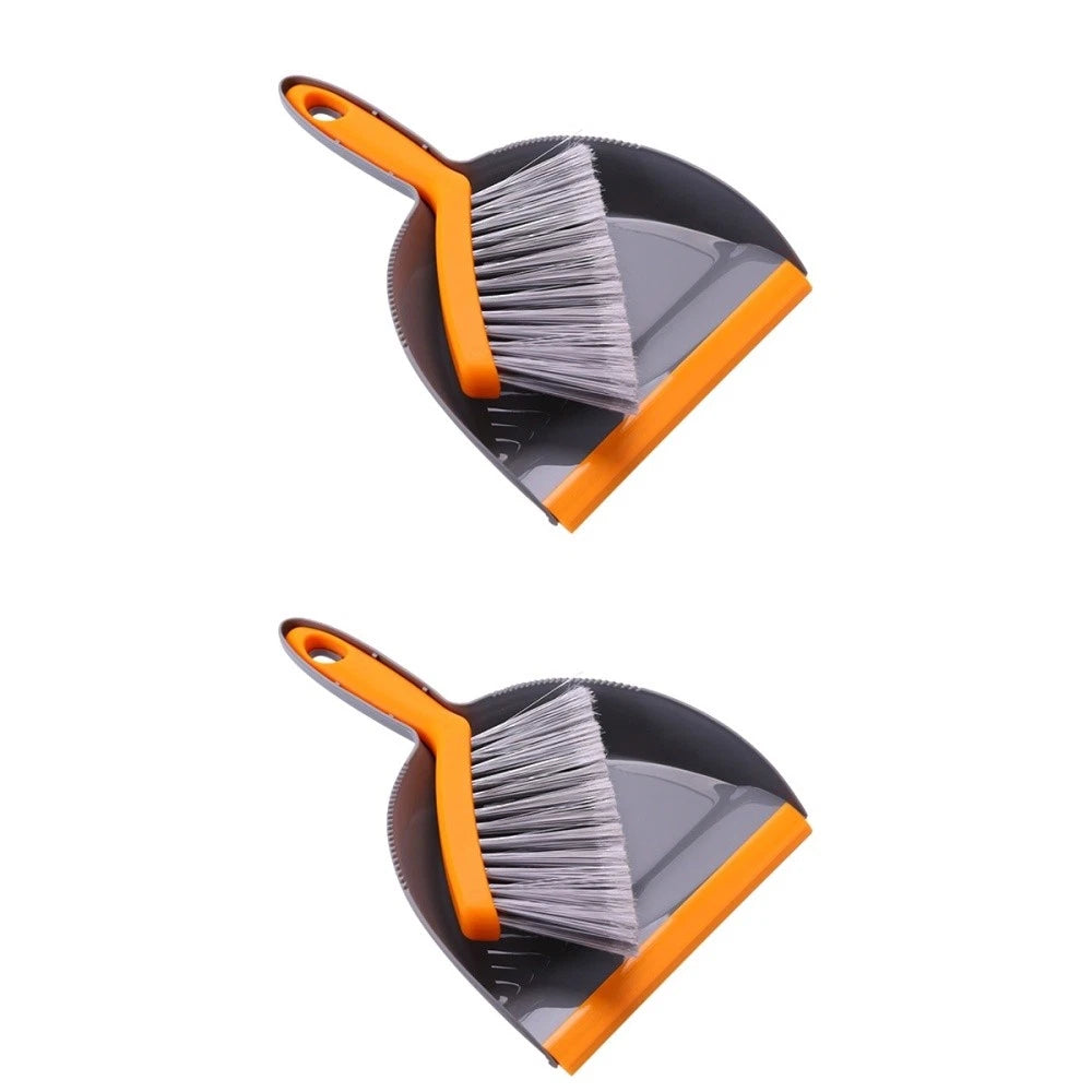2 Count Mini Broom Set Desktop Dustpan and Small Hand Cleaning Brush