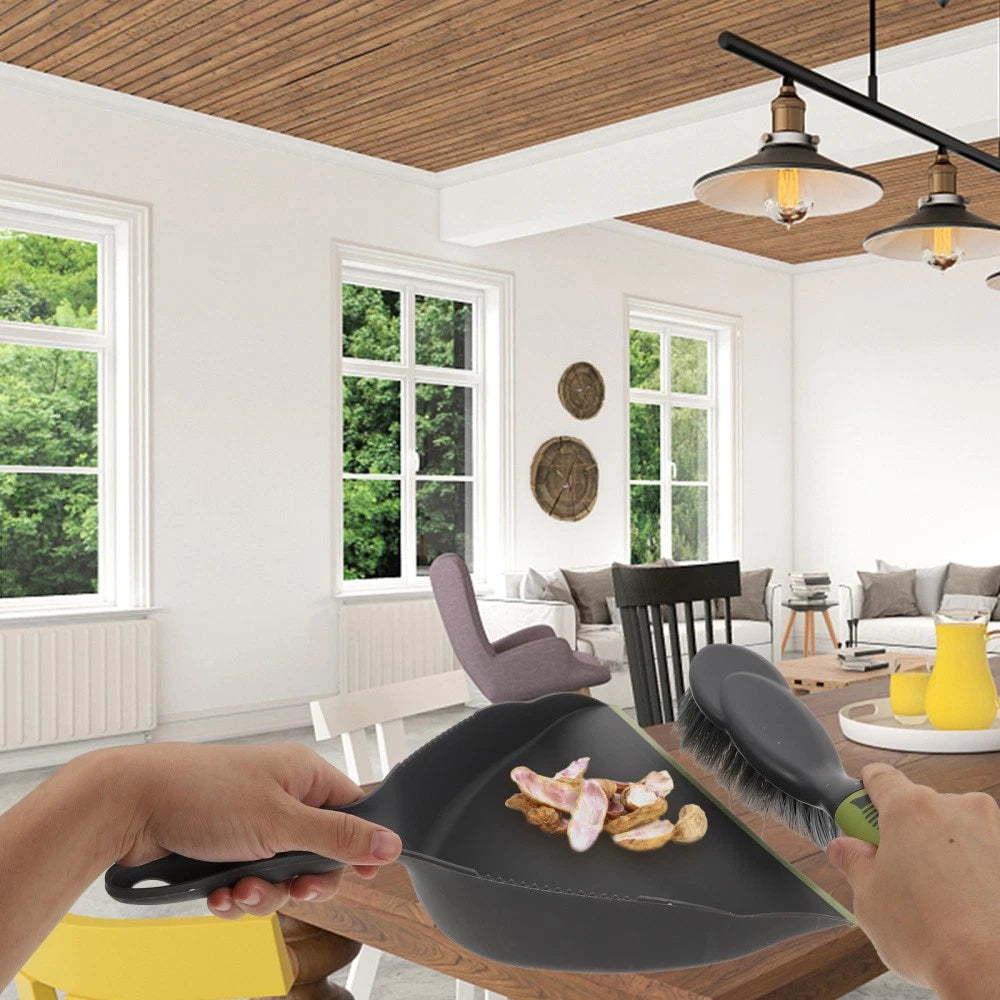 2 Sets  of Mini Cleaning Broom and Dustpan Household Garbage Cleaning Tool