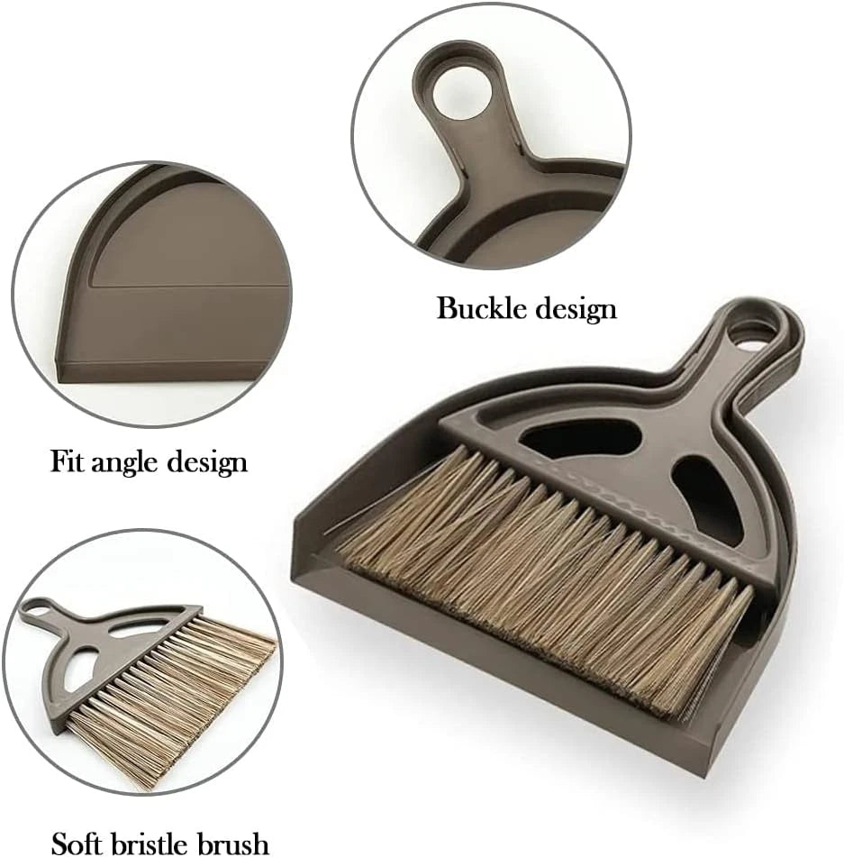 Small Broom and Dustpan Set Mini Dustpan and Brush, Hand Broom and Dustpan Set,