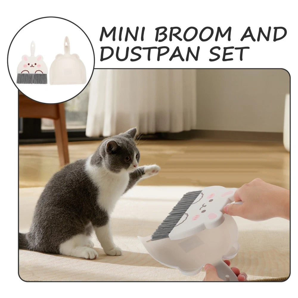 Mini Broom Set Child Cleaning Brushes for Household with Standing Dustpan