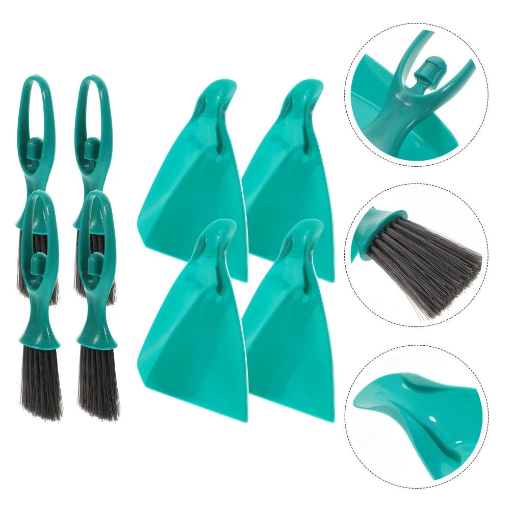 4 Sets Mini Broom Miniature Dustpan Brush Cleaning Brushes for