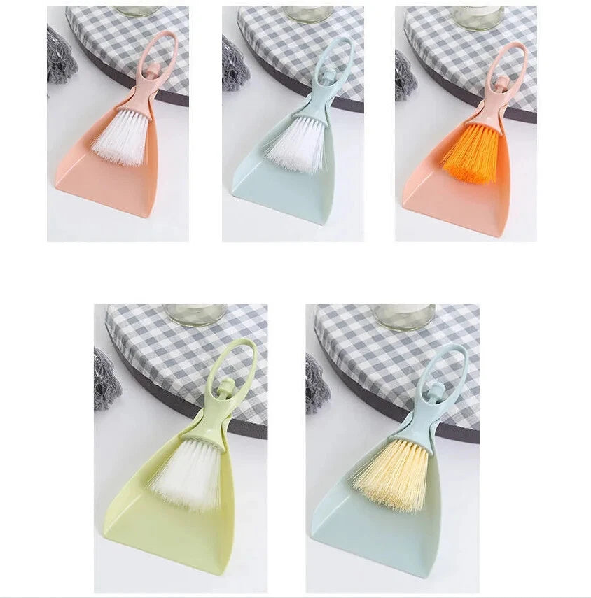 Home Keyboard Hair Brush Mini Floor Dust Broom and Dustpan Set Cleaning Tool New