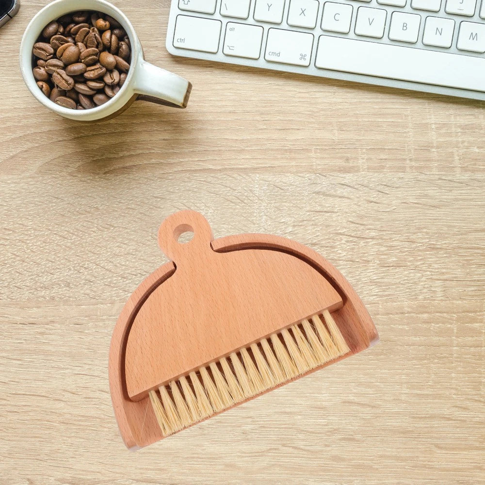 Mini Whisk Broom Desktop Cleaning Brush Set Dad Sweeping and Dustpan Hand Small