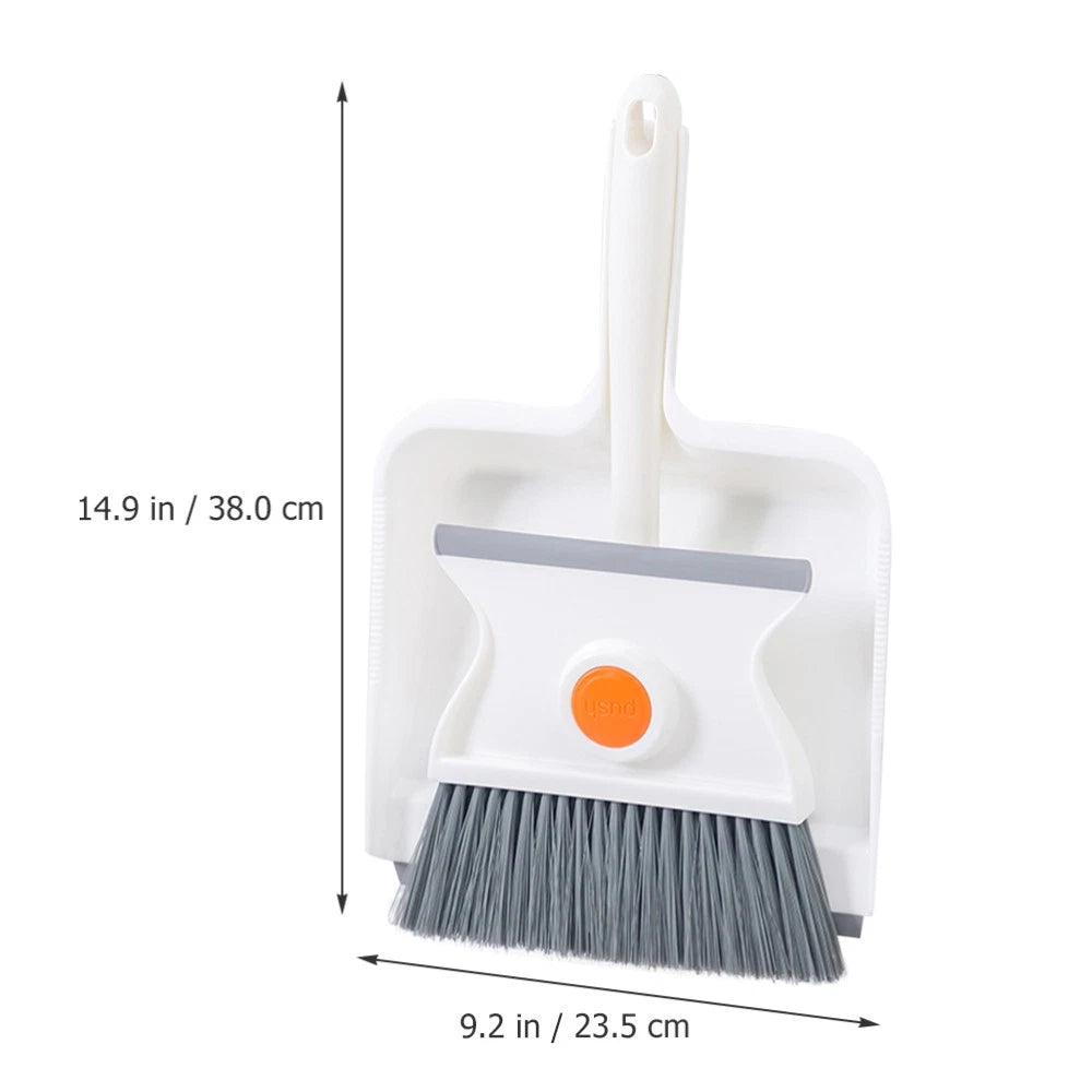 Broom Dustpan Set Toddler Tiny Brush and Desk Table Cleaning Kit